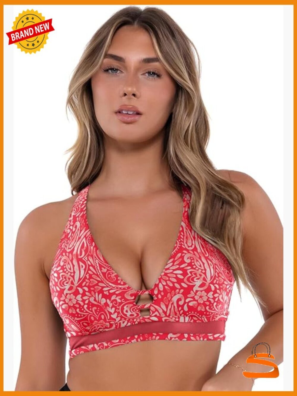 Underwire Bikini Top with Removable Cups, Adjustable Straps, Bra Sized Swimwear